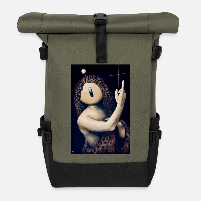 St. Johannes der Bottist - Rolltop Rucksack - Olive/Schwarz