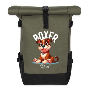 Boxer Dad - Roll Top Backpack - olive/black - Front