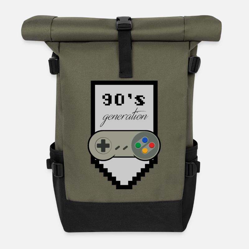 90er Generation - Rolltop Rucksack - Olive/Schwarz
