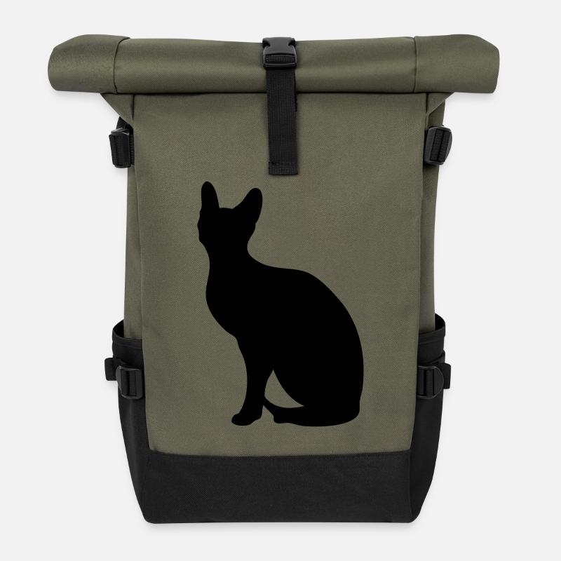 Sphynx - libre choix de la couleur - Sac à dos roll top - olive/noir