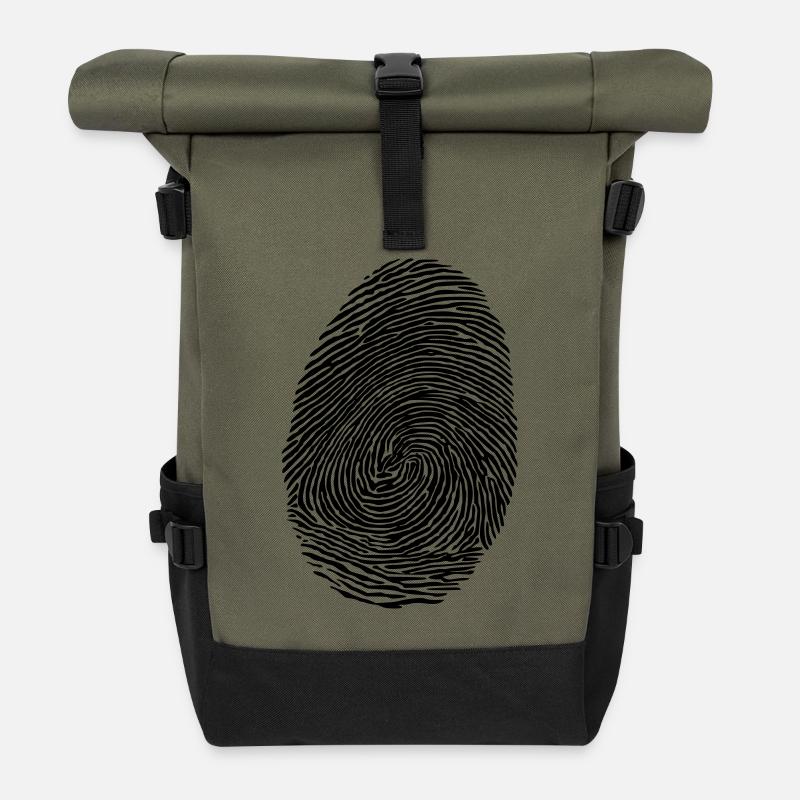 Fußabdruck - Rolltop Rucksack - Olive/Schwarz