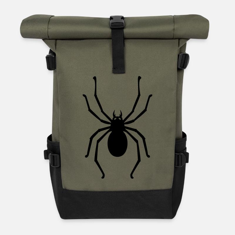 spider - Roll Top Backpack - olive/black