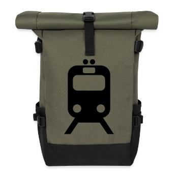 Rail transportation - Roll Top Backpack - olive/black - Front