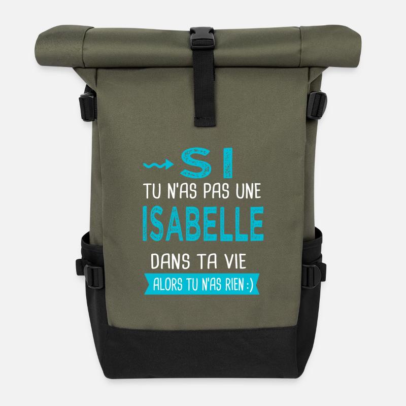 Isabelle Si tu n as pas une isabelle - Sac à dos roll top - olive/noir