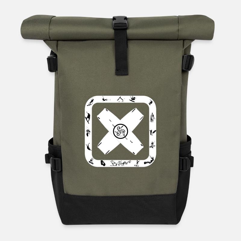 Kitesurfen - Rolltop Rucksack - Olive/Schwarz