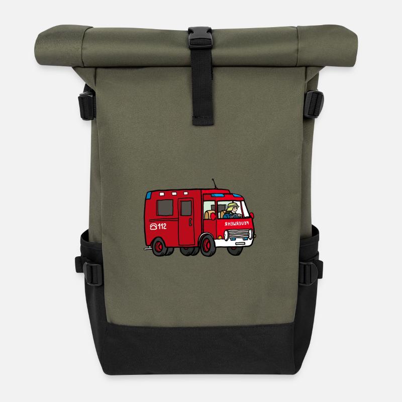 ELW - Sac à dos roll top - olive/noir