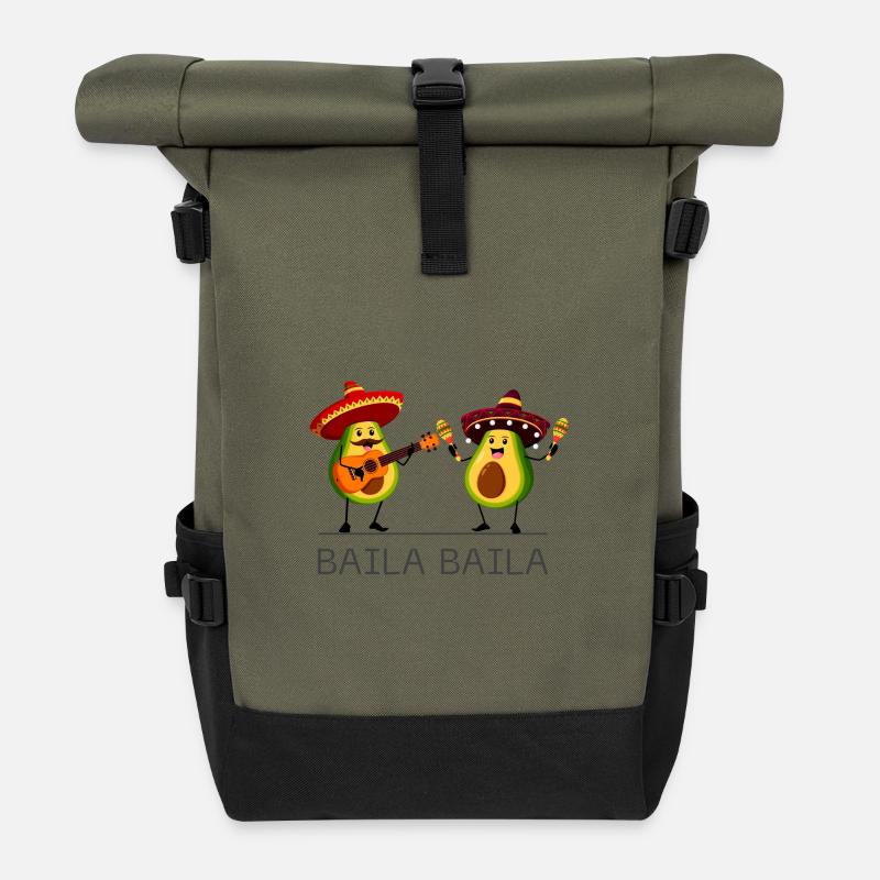 Baila Baila - Rolltop Rucksack - Olive/Schwarz