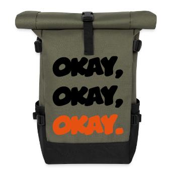 Ok - Roll Top Backpack - olive/black - Front
