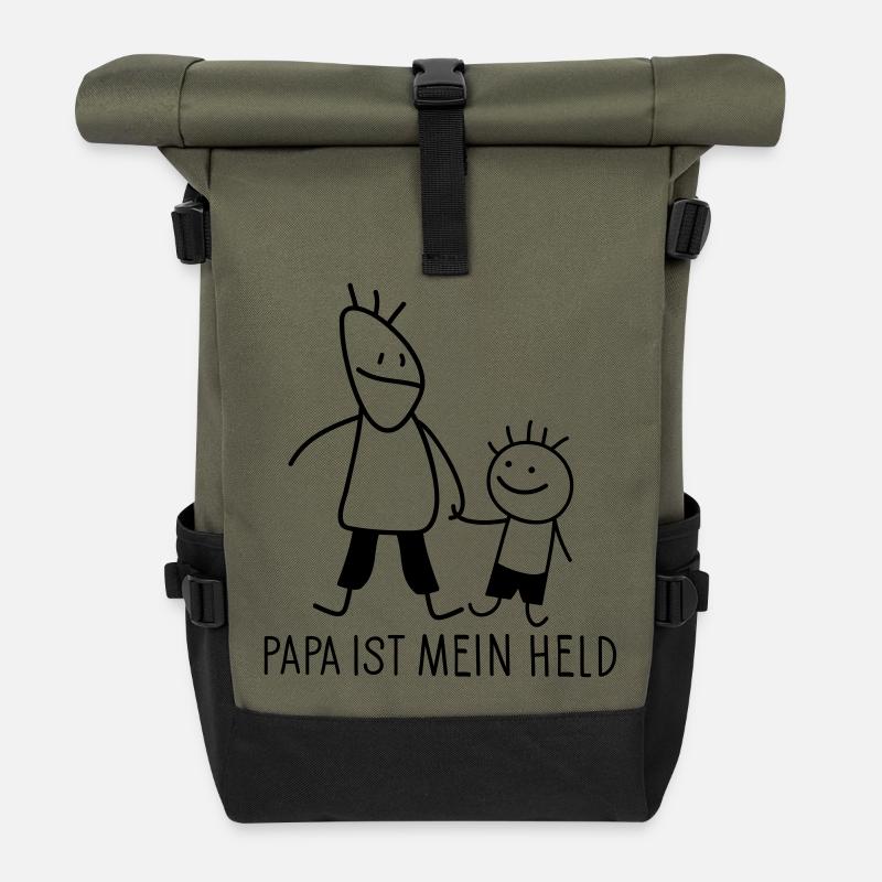 Mein Held - Rolltop Rucksack - Olive/Schwarz