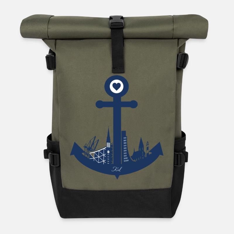 keel - Roll Top Backpack - olive/black