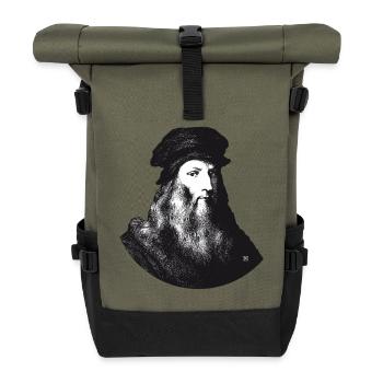 Leonardo da Vinci - Sac à dos roll top - olive/noir - Devant