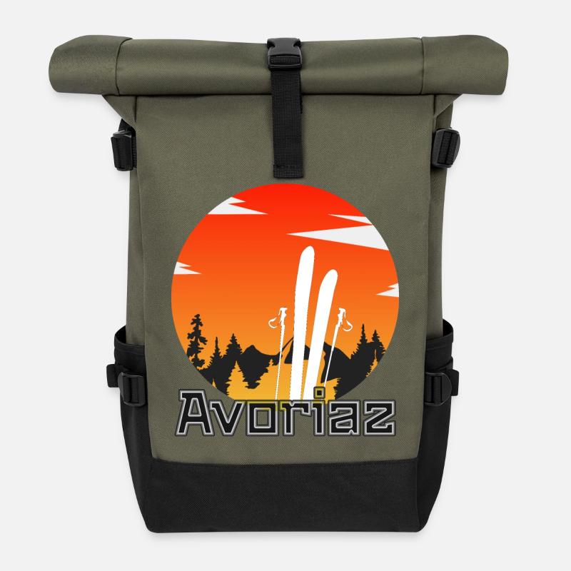 Avoriaz - Rolltop Rucksack - Olive/Schwarz