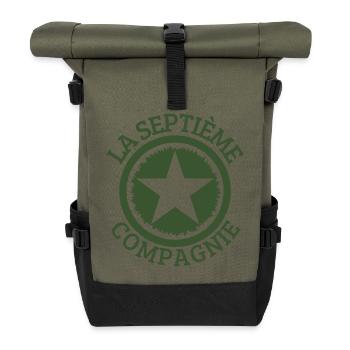 septième compagnie, militaire, militaire humour - Sac à dos roll top - olive/noir - Devant