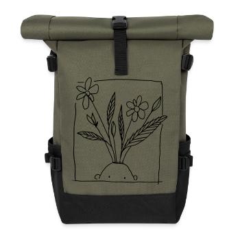 Growing / Wachsen - Rolltop Rucksack - Olive/Schwarz - Vorne
