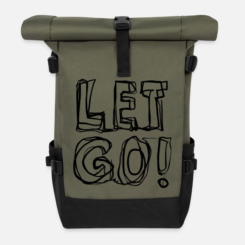 Loslassen - Rolltop Rucksack - Olive/Schwarz