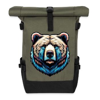 Bear - Roll Top Backpack - olive/black - Front