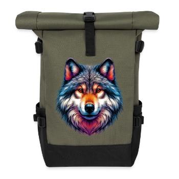 Wolf - Rolltop Rucksack - Olive/Schwarz - Vorne