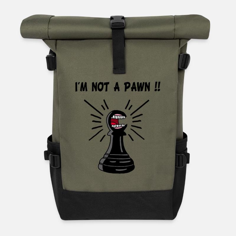 Le pion rebelle - Sac à dos roll top - olive/noir