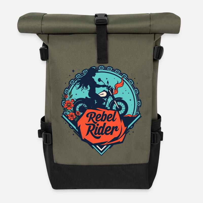 Rebell Rider - Rolltop Rucksack - Olive/Schwarz