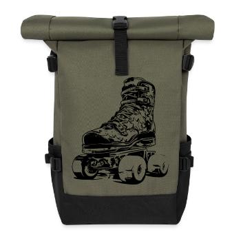 Roller Skates - Roll Top Backpack - olive/black - Front