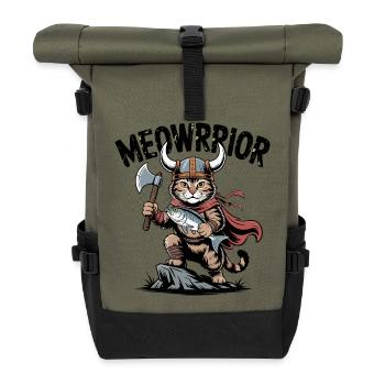 Meowrrior Viking Chat Guerrier - Sac à dos roll top - olive/noir - Devant