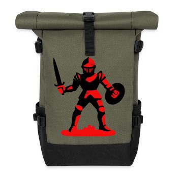 Roter Ritter - Rolltop Rucksack - Olive/Schwarz - Vorne