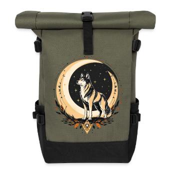Boho Wolf - Rolltop Rucksack - Olive/Schwarz - Vorne