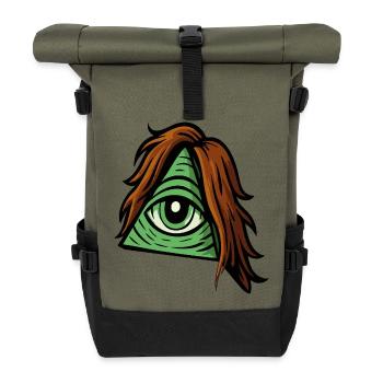 Haariminati – The Hairiest Secret - Roll Top Backpack - olive/black - Front