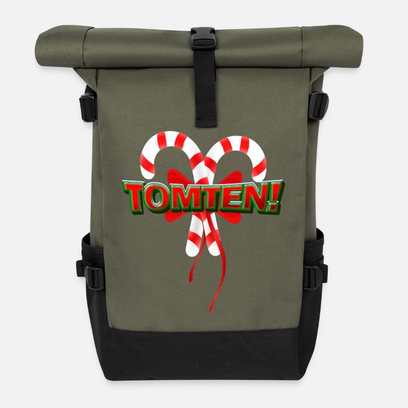 Sites! - Roll Top Backpack - olive/black