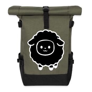 Mouton noir - Sac à dos roll top - olive/noir - Devant