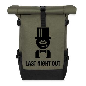 Bräutigam – Last Night Out (JGA / Polterabend / B) - Roll Top Backpack - olive/black - Front