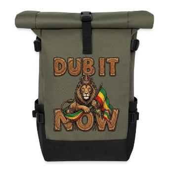 Dub It Now Wood Reggae - Roll Top Backpack - olive/black - Front