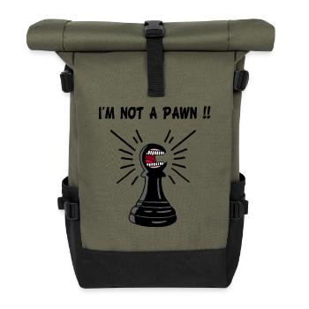checkmate - Roll Top Backpack - olive/black - Front
