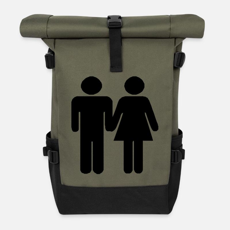 Paar - Rolltop Rucksack - Olive/Schwarz