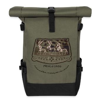 Mexique Lindo - Charmant Mexique - Sac à dos roll top - olive/noir - Devant