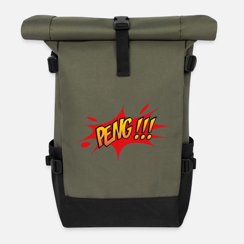 2541614 14949031 peng - Rolltop Rucksack - Olive/Schwarz