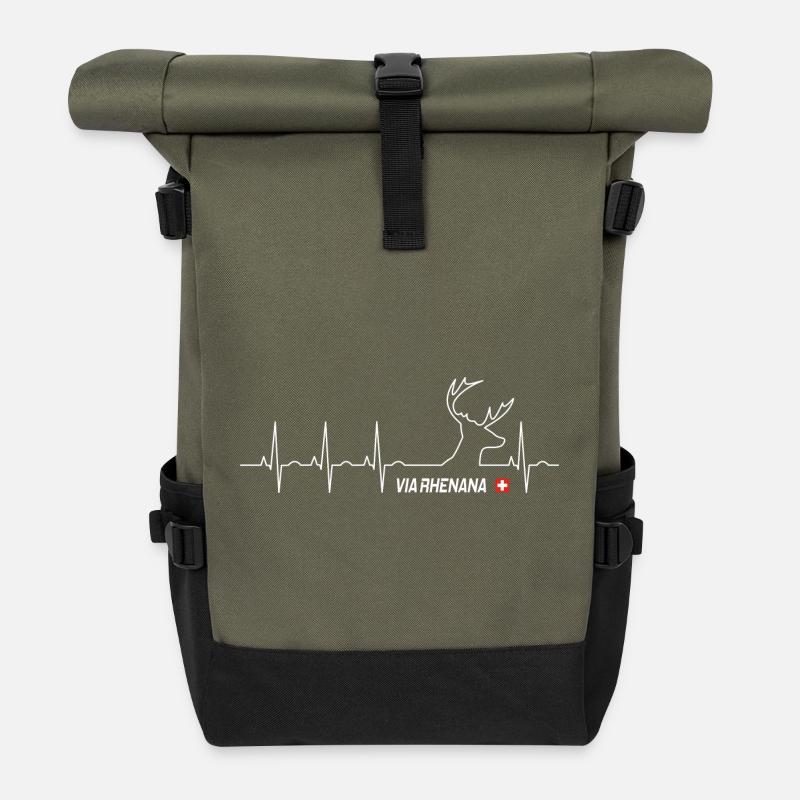Via Rhenana - Rolltop Rucksack - Olive/Schwarz