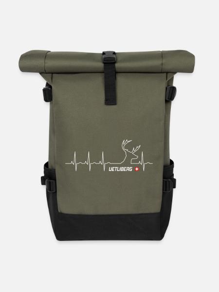 Uetliberg Zürich - Rolltop Rucksack - Olive/Schwarz