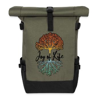 Joie de vivre - Sac à dos roll top - olive/noir - Devant
