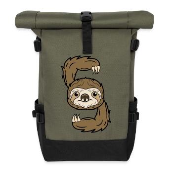 Habitant de la jungle Paresseux Mammifères végétariens - Sac à dos roll top - olive/noir - Devant