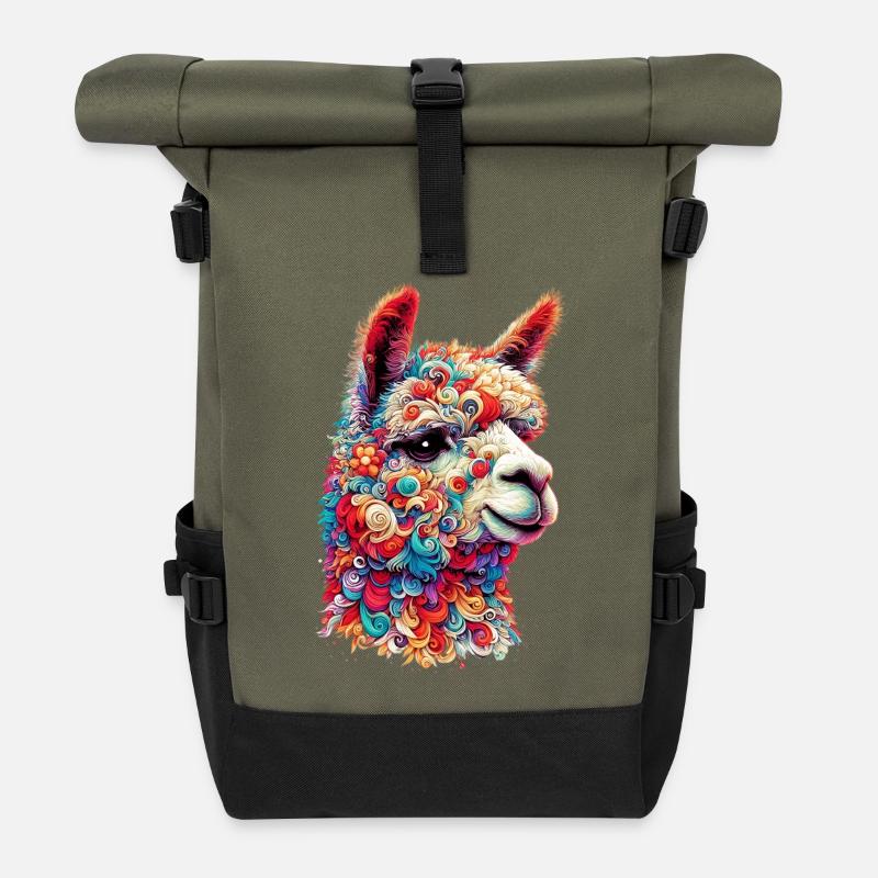 Alpaka - Rolltop Rucksack - Olive/Schwarz