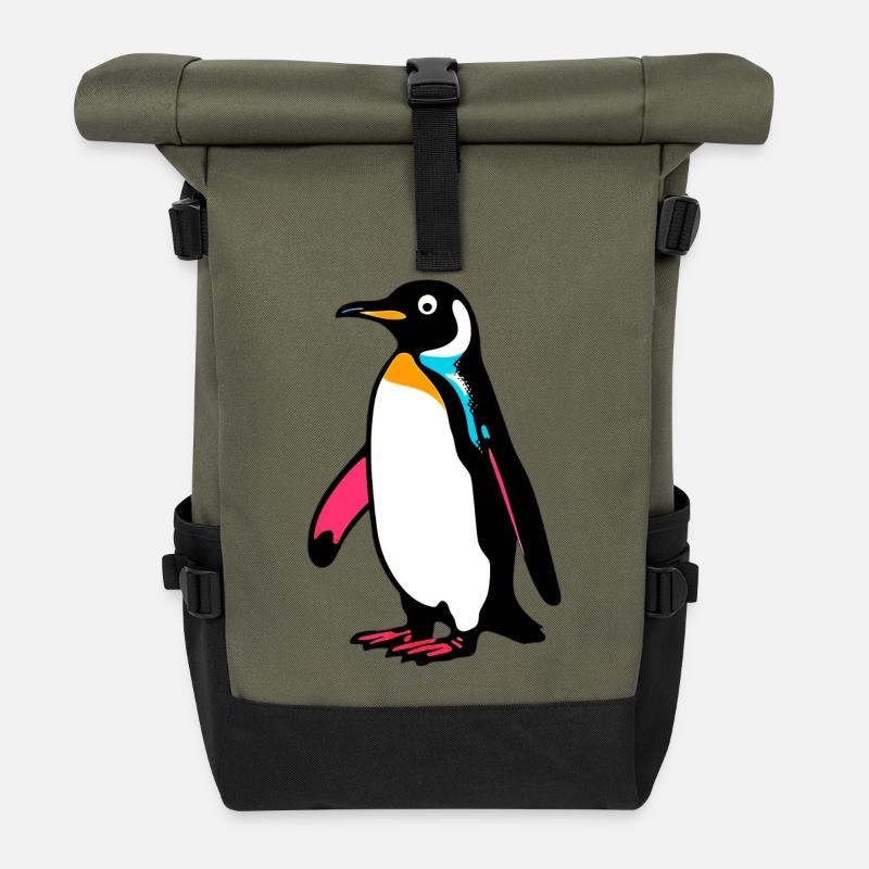 Pinguin - Rolltop Rucksack - Olive/Schwarz