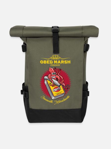 OBED MARSH Devil Reef Fischerei - Rolltop Rucksack - Olive/Schwarz