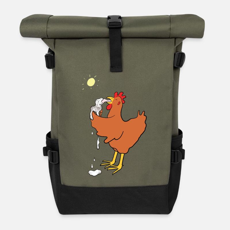 Yum-Eiscreme - Rolltop Rucksack - Olive/Schwarz