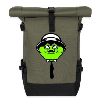 Grenouille Sir Mr. Rich Gangster Lunettes Chapeau Cravate - Sac à dos roll top - olive/noir - Devant