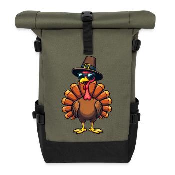 Thanksgiving Drôle Dinde de Thanksgiving - Sac à dos roll top - olive/noir - Devant
