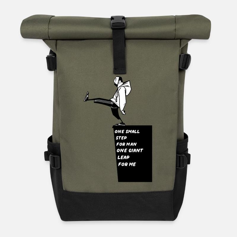 Small Step - Roll Top Backpack - olive/black