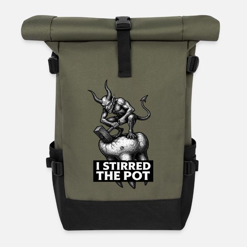 Dentiste infernal - Sac à dos roll top - olive/noir