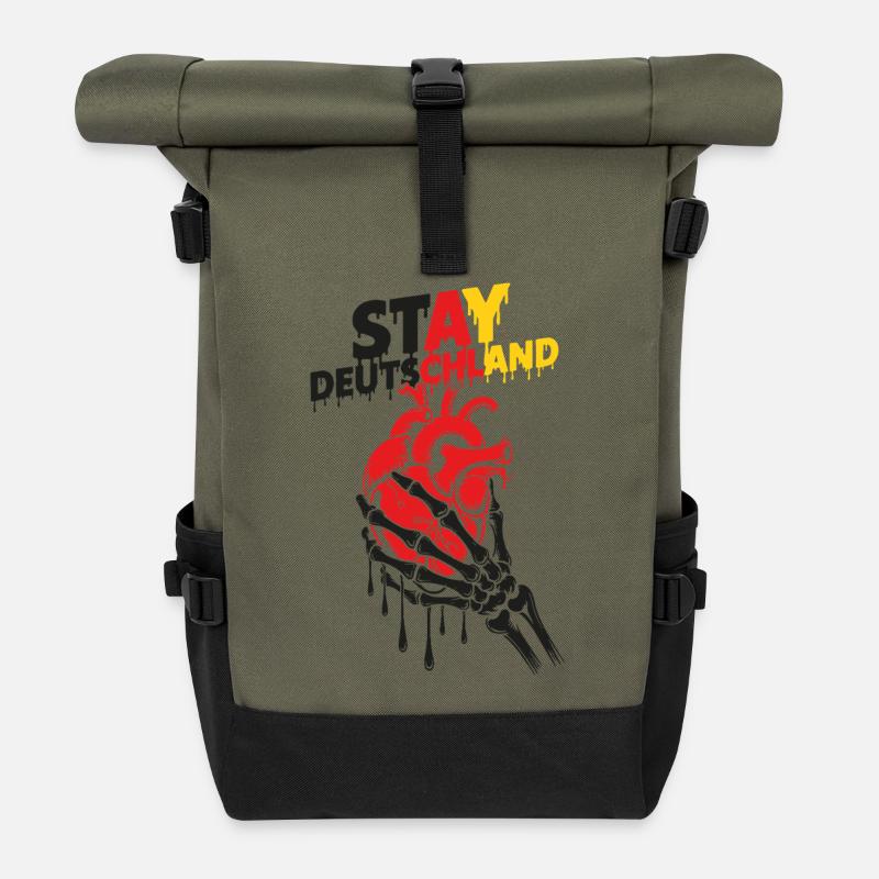 Cœur de l’Allemagne - Sac à dos roll top - olive/noir