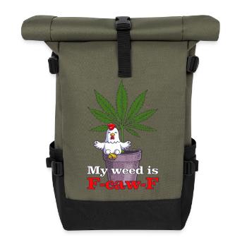 Mon weed est F-caw-F - Sac à dos roll top - olive/noir - Devant